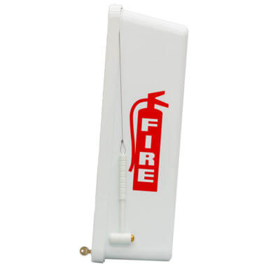 White Fire Extinguisher Cabinet Side